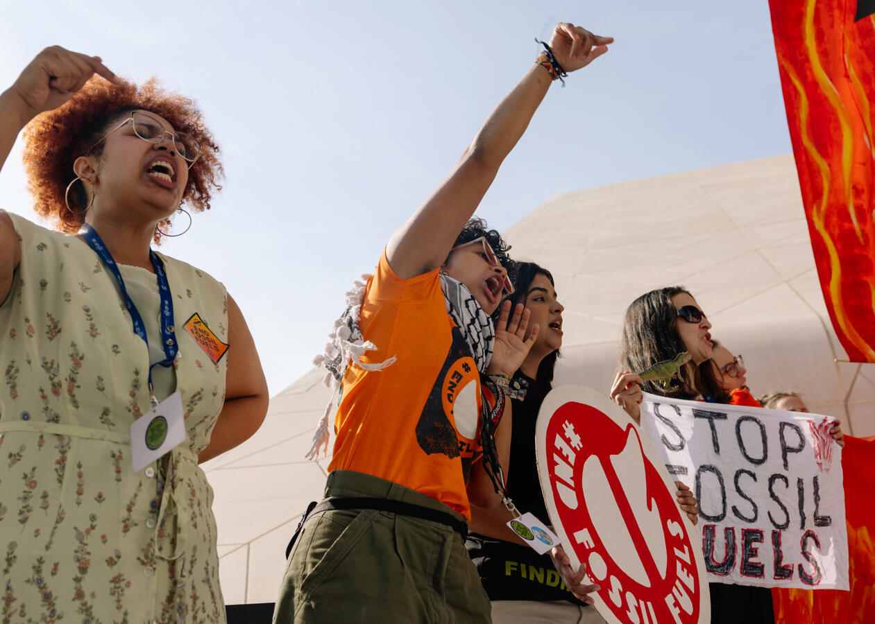 End Fossil Fuel Decision Text Protest | COP28