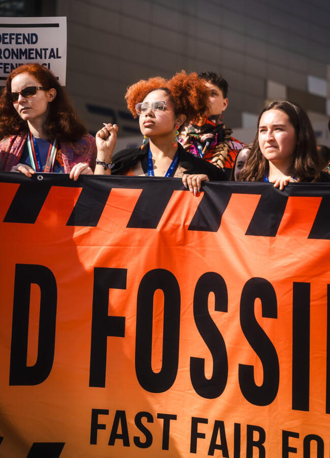 Defund Fossil Fuels COP28 Protest